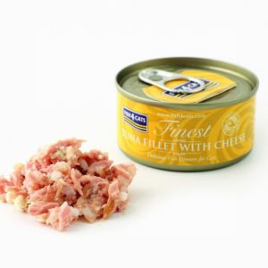 FISH4CATS CAN TUNA FILLET WITH CHEESE 70g