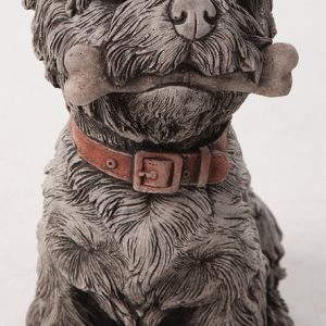 SMALL TERRIER WITH BONE