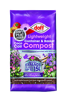 DOFF LIGHTWEIGHT CONTAINER & BASKET PEAT FREE COMPOST 15L