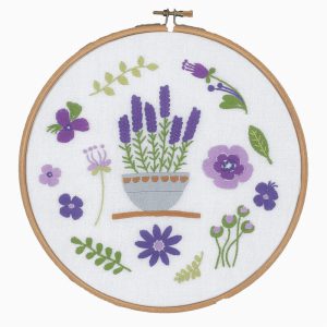 EMBROIDERY KIT WITH RING: LAVENDER