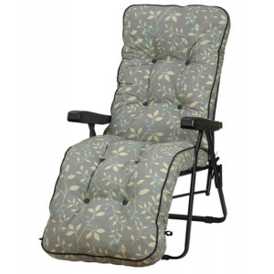 DELUXE RELAXER COUNTRY TEAL – RECLINING GARDEN CHAIR