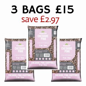 GRAVELS: 3 BAGS FOR £15 BUNDLE – CHESHIRE PINK 11-14MM
