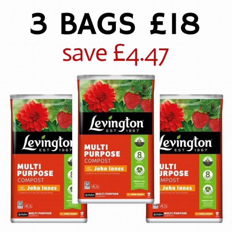 3 BAGS FOR £18 BUNDLE LEVINGTON MULTIPUPOSE COMPOST + JI 50L