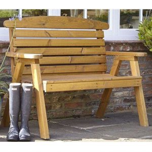 HETTON WOODEN OUTDOOR BENCH/SEAT –  SMALL