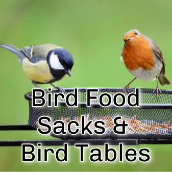bulk bird food sacks and bird tables as gifts at earlswood garden centre guernsey