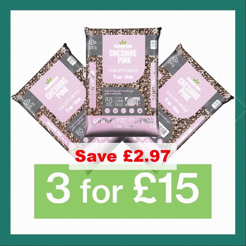 GRAVELS: 3 BAGS FOR £15 BUNDLE – CHESHIRE PINK 11-14MM