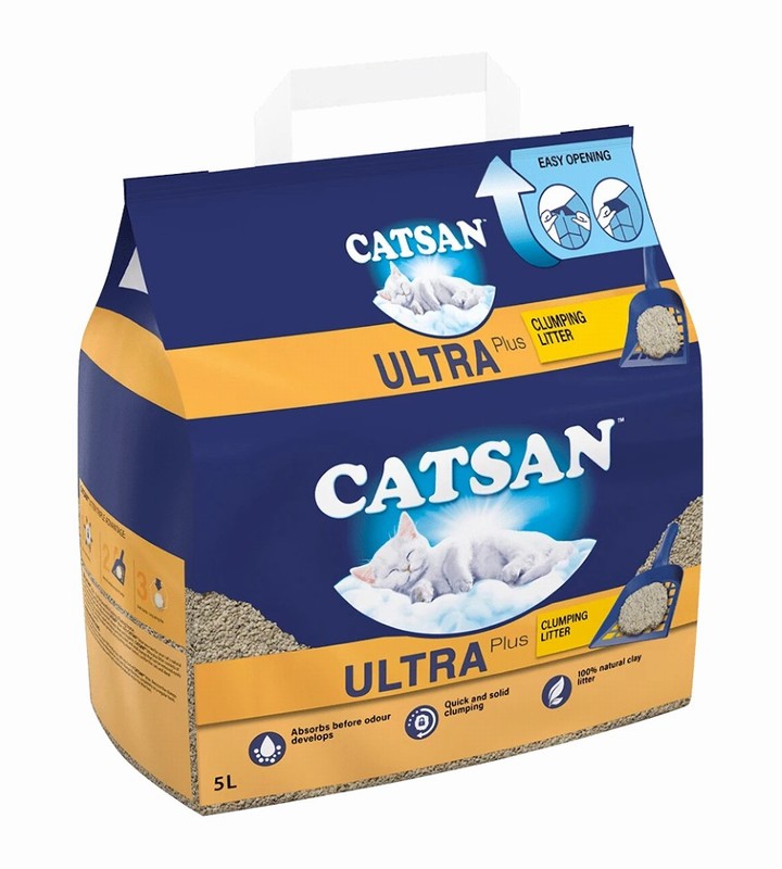 CATSAN ULTRA CLUMPING ODOUR CONTROL CAT LITTER 5L