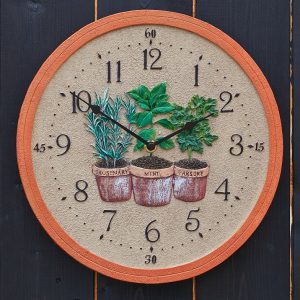 HERBS 12″ WALL CLOCK